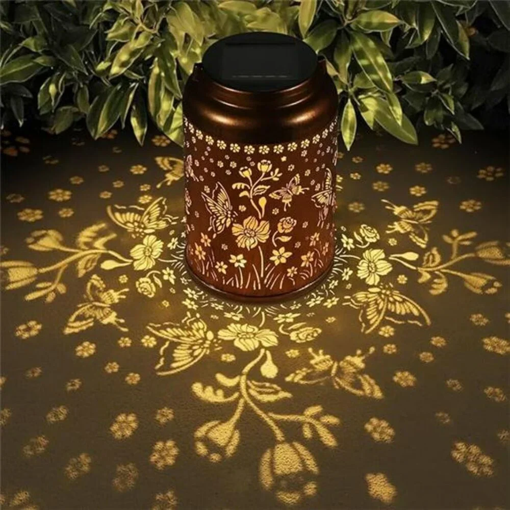 Solar Lantern Outdoor Hummingbird Butterfly Garden Light Gift for Mom Grandma